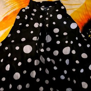 Black and White polka Dots Romper